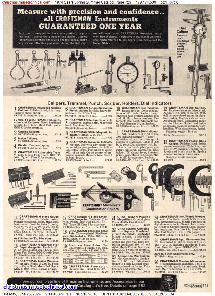 1974 Sears Spring Summer Catalog, Page 723