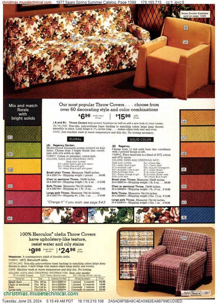 1977 Sears Spring Summer Catalog, Page 1389