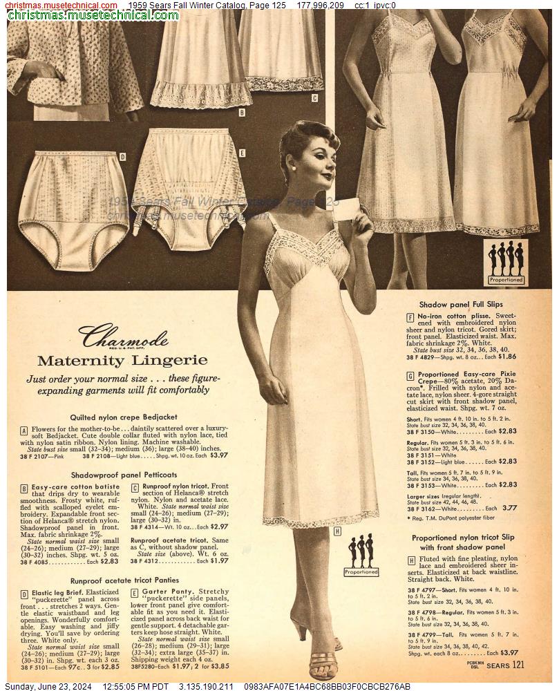 1959 Sears Fall Winter Catalog, Page 125