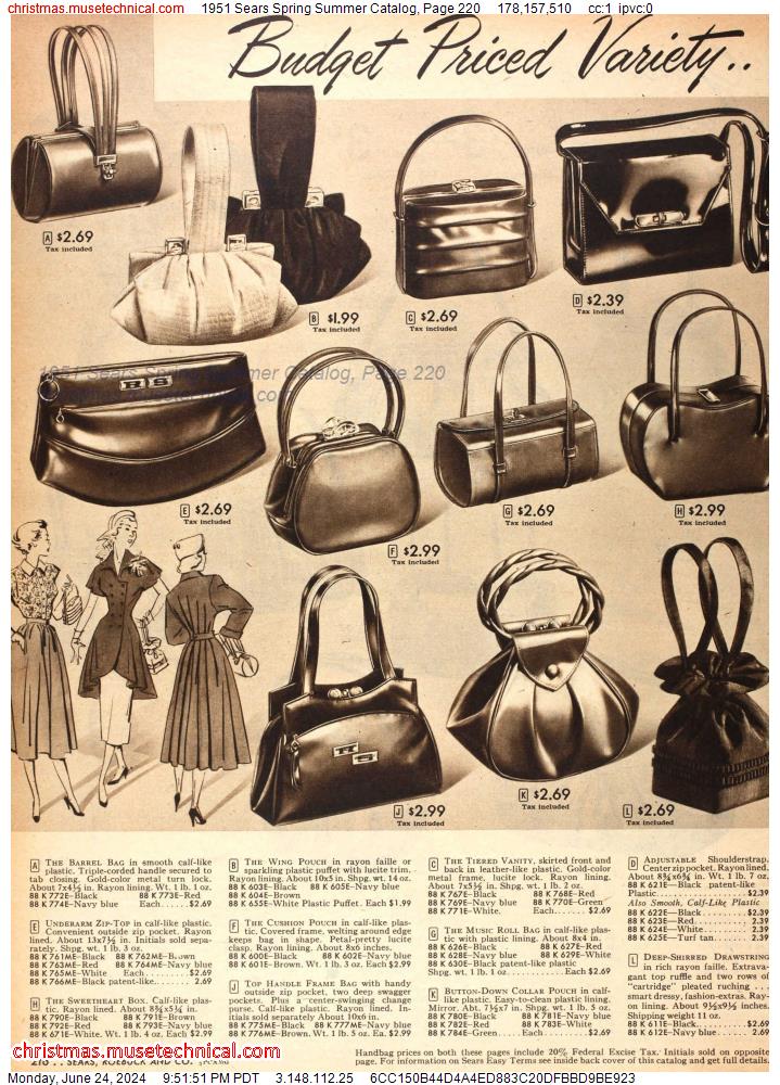 1951 Sears Spring Summer Catalog, Page 220