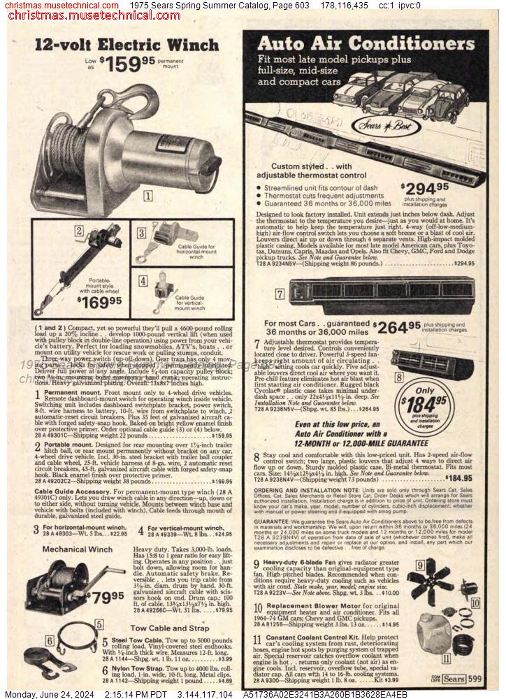 1975 Sears Spring Summer Catalog, Page 603