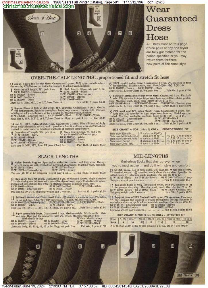 1968 Sears Fall Winter Catalog, Page 501