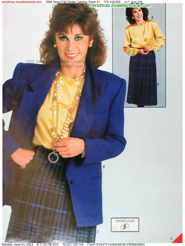 1986 Sears Fall Winter Catalog, Page 31