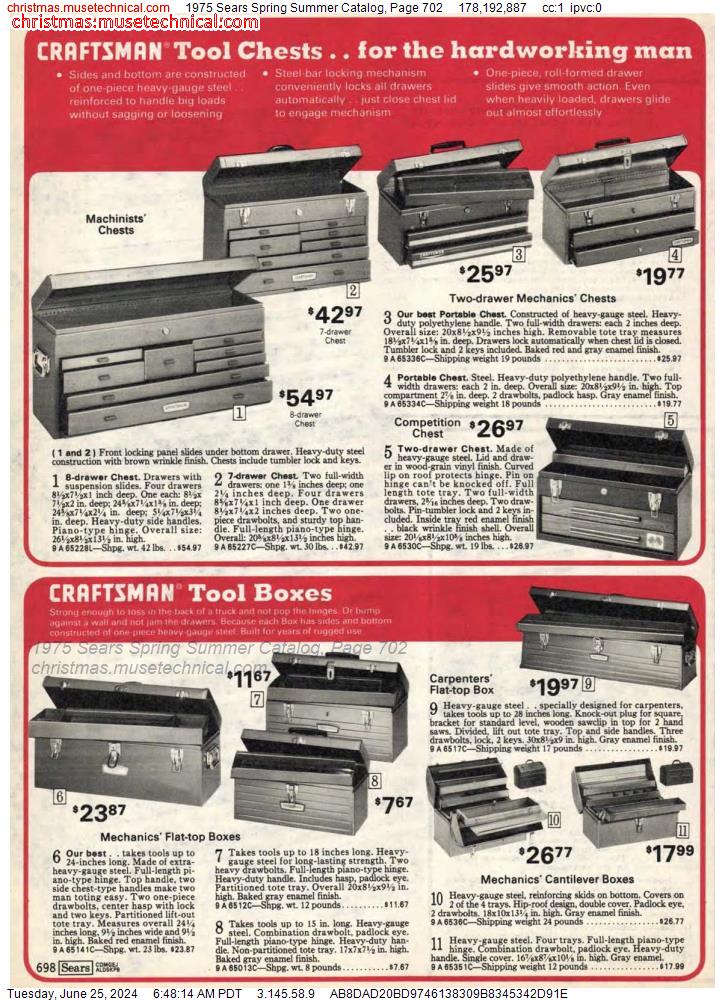 1975 Sears Spring Summer Catalog, Page 702