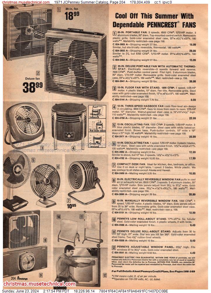 1971 JCPenney Summer Catalog, Page 204