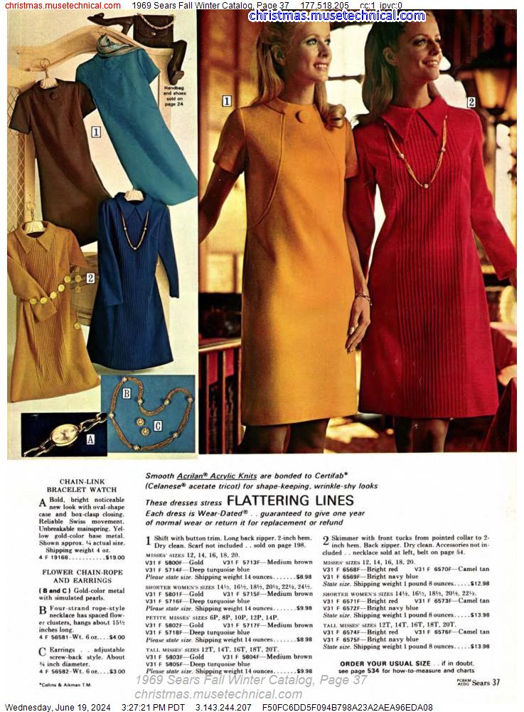 1969 Sears Fall Winter Catalog, Page 37