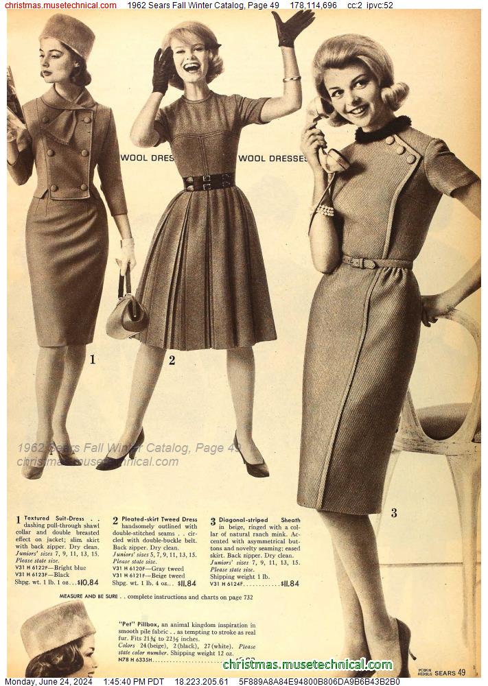 1962 Sears Fall Winter Catalog, Page 49