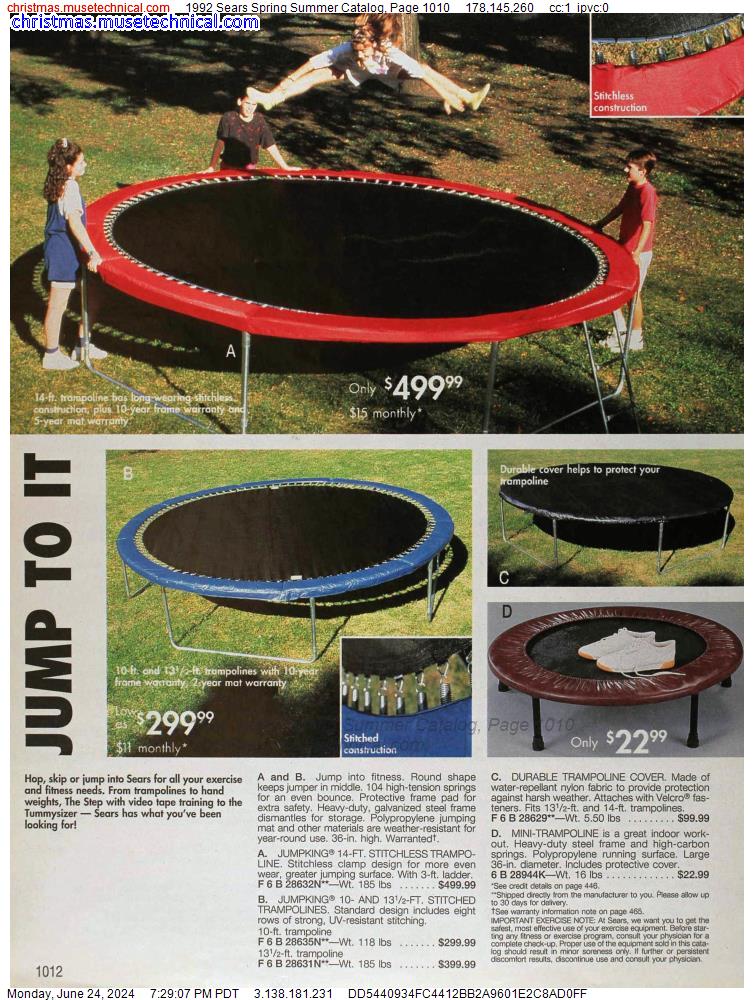 1992 Sears Spring Summer Catalog, Page 1010