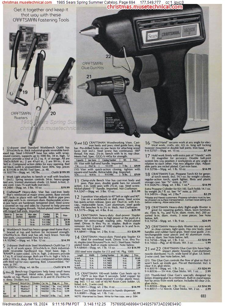 1985 Sears Spring Summer Catalog, Page 694