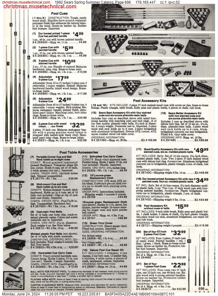 1982 Sears Spring Summer Catalog, Page 696
