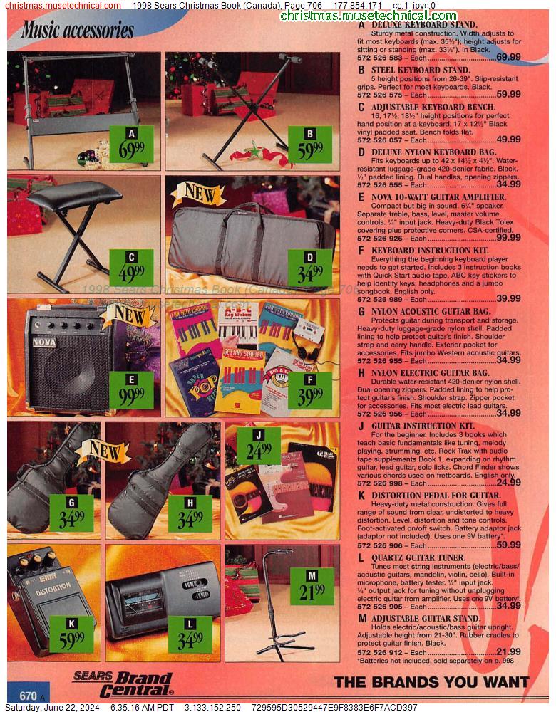1998 Sears Christmas Book (Canada), Page 706