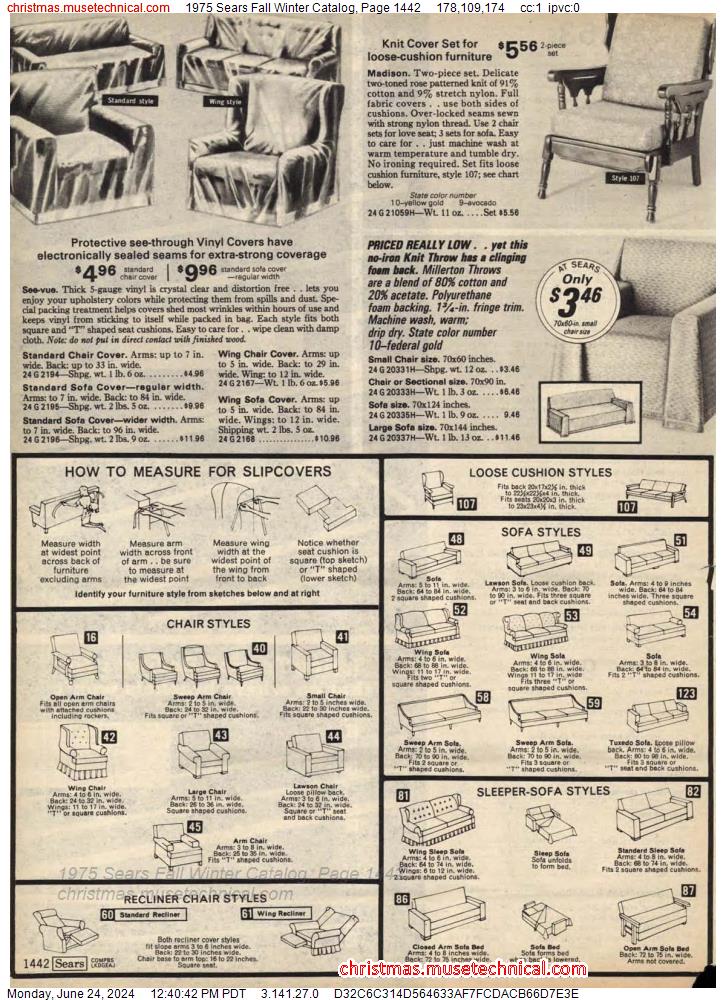 1975 Sears Fall Winter Catalog, Page 1442
