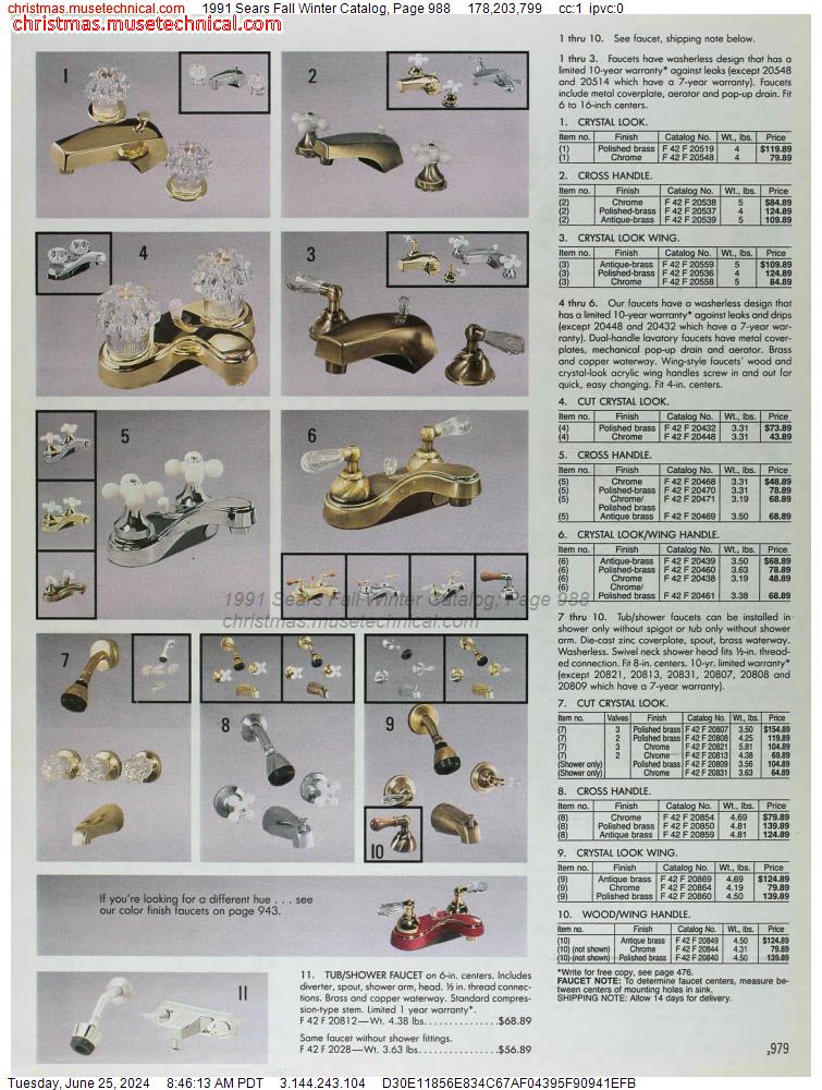 1991 Sears Fall Winter Catalog, Page 988