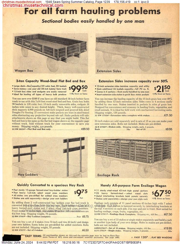 1946 Sears Spring Summer Catalog, Page 1239