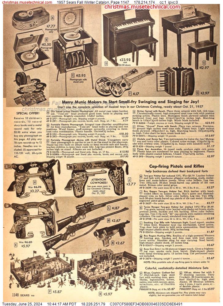 1957 Sears Fall Winter Catalog, Page 1147