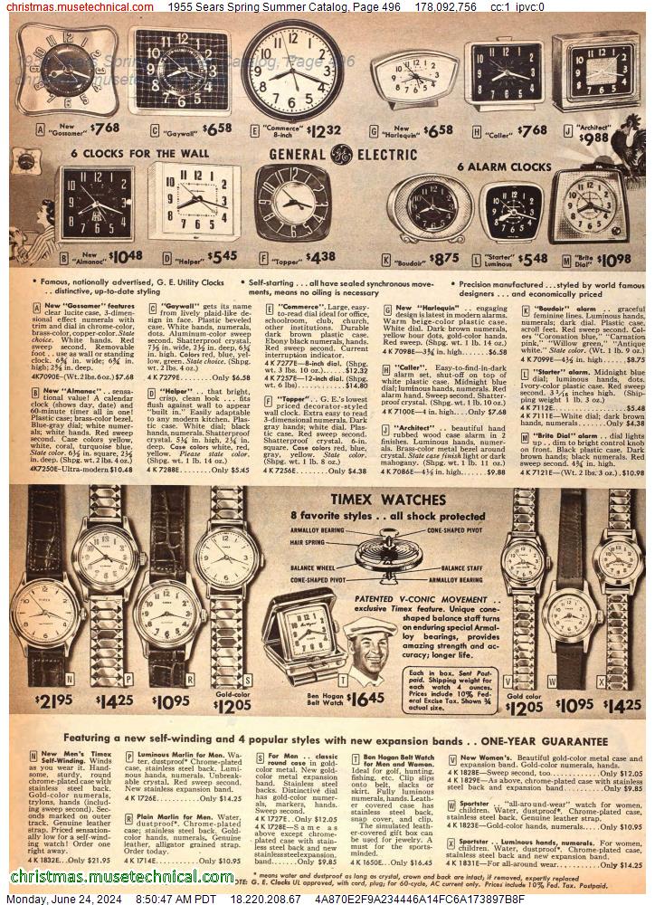 1955 Sears Spring Summer Catalog, Page 496