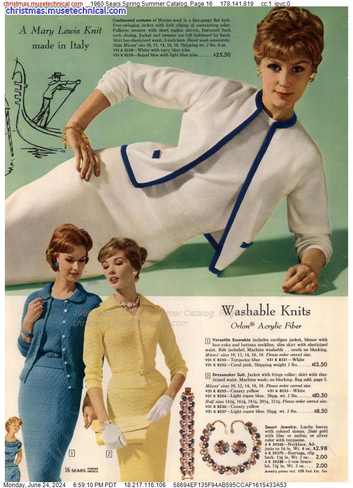 1960 Sears Spring Summer Catalog, Page 16
