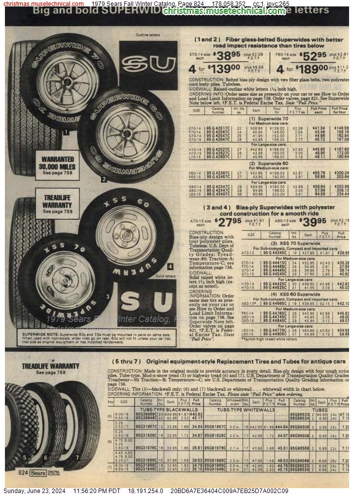 1979 Sears Fall Winter Catalog, Page 824