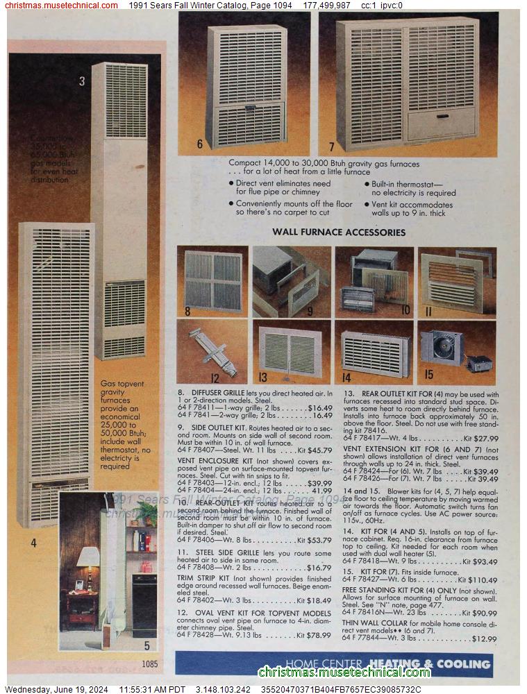 1991 Sears Fall Winter Catalog, Page 1094