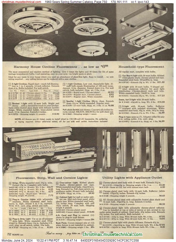 1960 Sears Spring Summer Catalog, Page 750