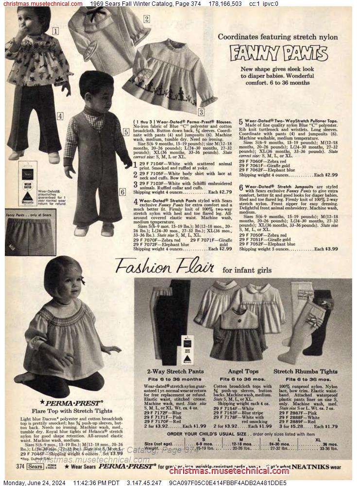 1969 Sears Fall Winter Catalog, Page 374