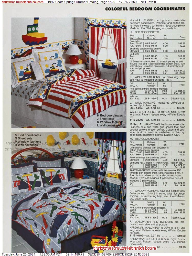 1992 Sears Spring Summer Catalog, Page 1529