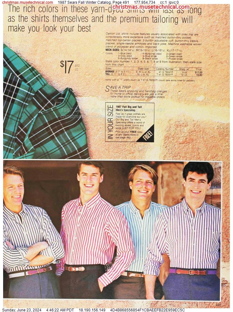 1987 Sears Fall Winter Catalog, Page 491