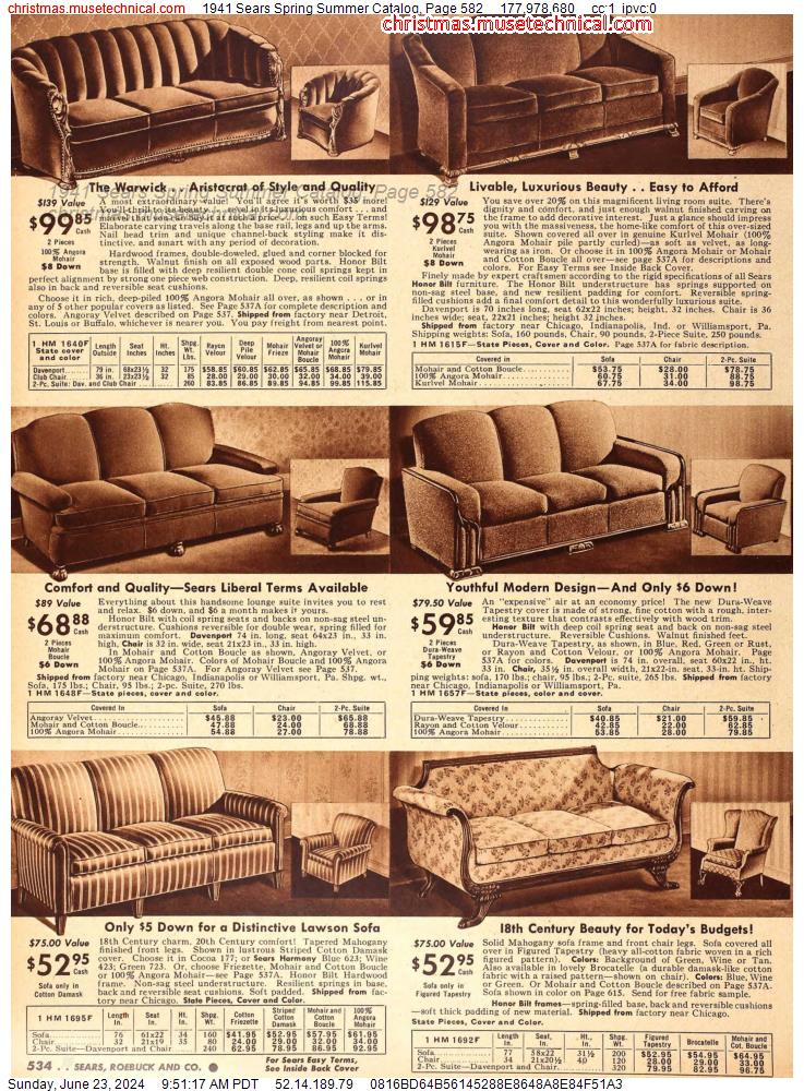 1941 Sears Spring Summer Catalog, Page 582