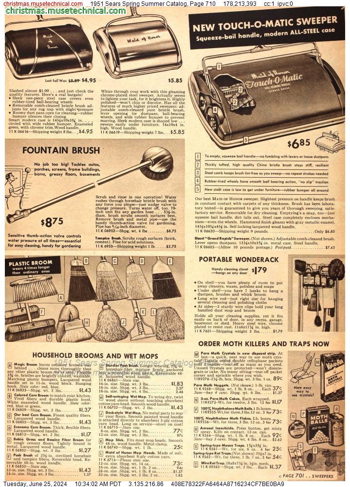 1951 Sears Spring Summer Catalog, Page 710