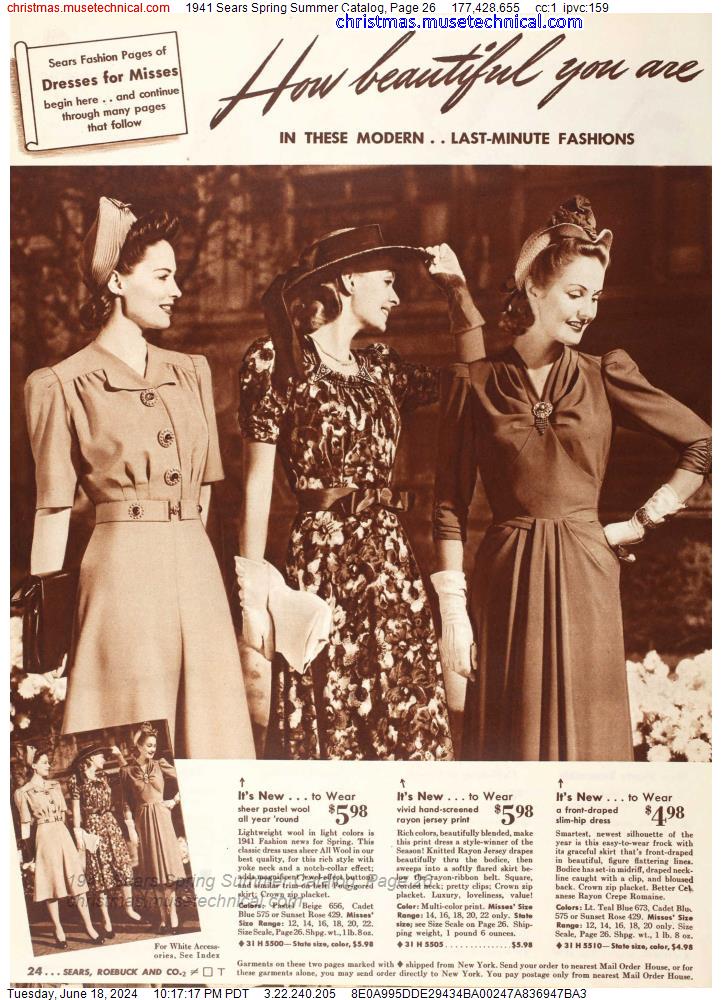 1941 Sears Spring Summer Catalog, Page 26