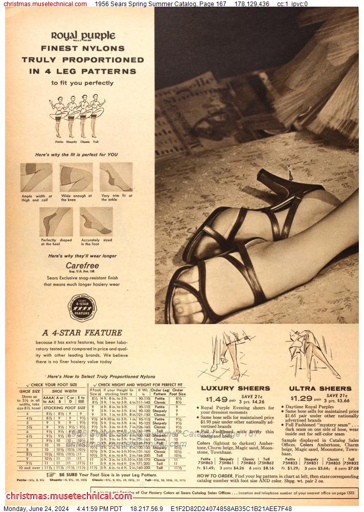 1956 Sears Spring Summer Catalog, Page 167