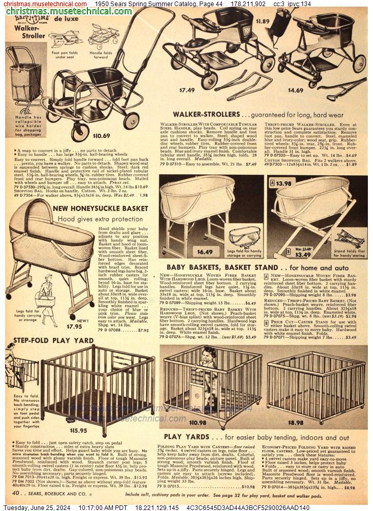 1950 Sears Spring Summer Catalog, Page 44
