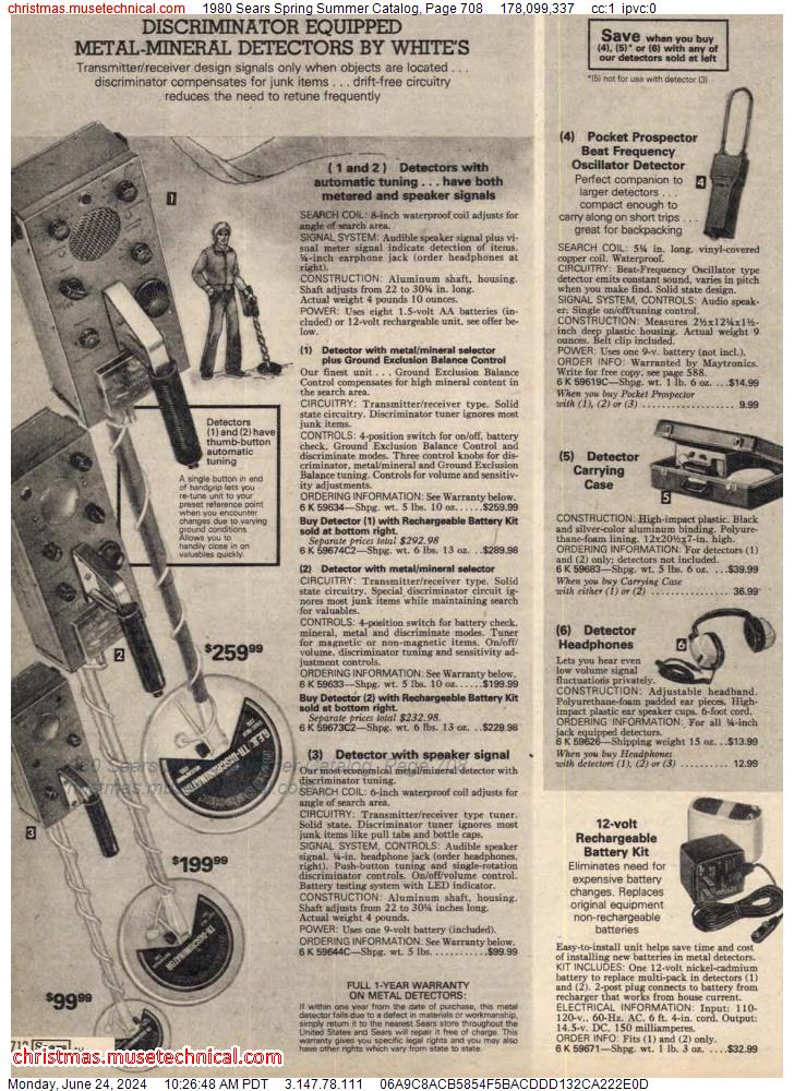 1980 Sears Spring Summer Catalog, Page 708
