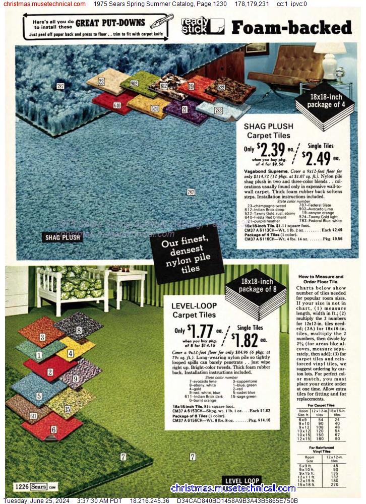 1975 Sears Spring Summer Catalog, Page 1230