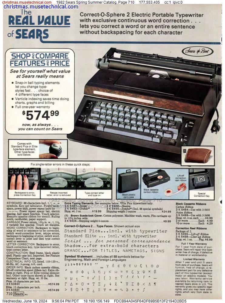 1982 Sears Spring Summer Catalog, Page 710
