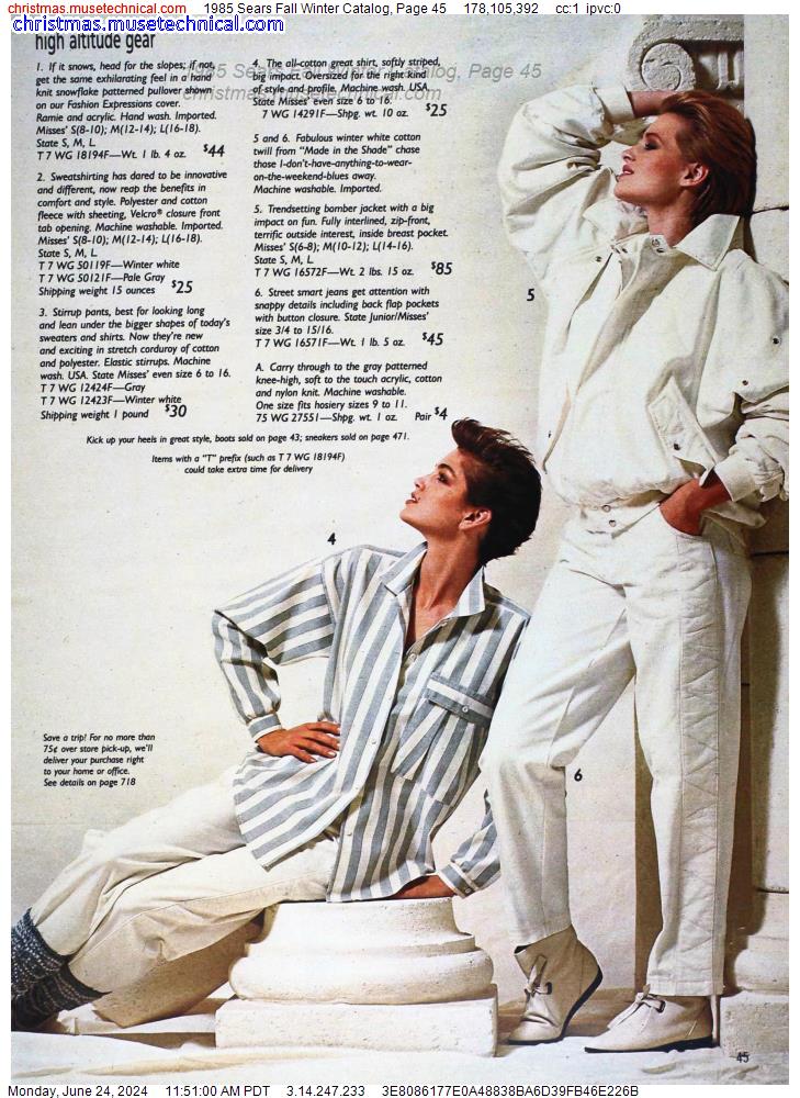1985 Sears Fall Winter Catalog, Page 45