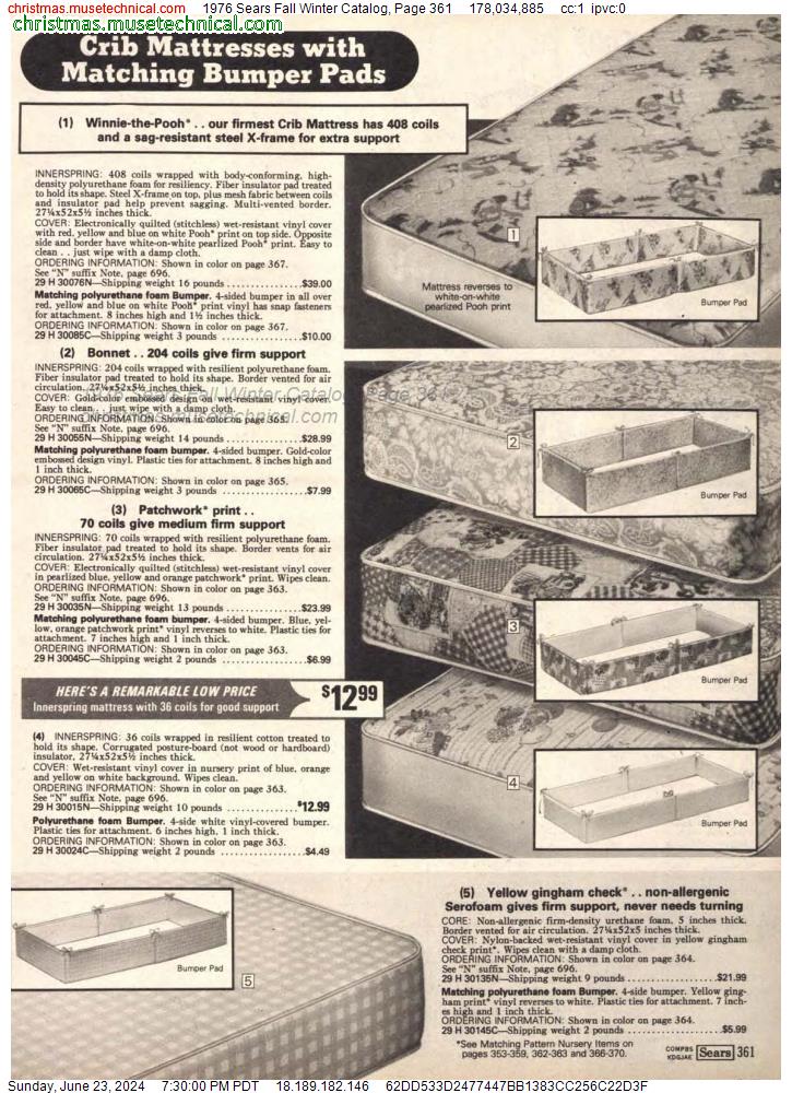 1976 Sears Fall Winter Catalog, Page 361
