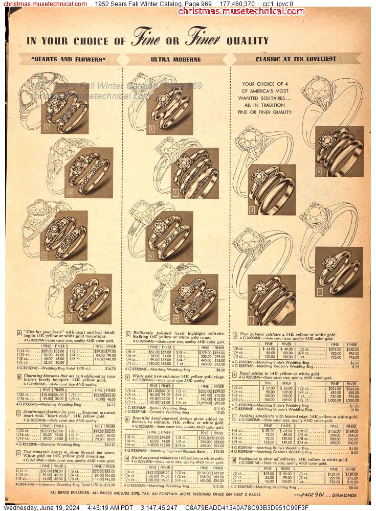 1952 Sears Fall Winter Catalog, Page 969