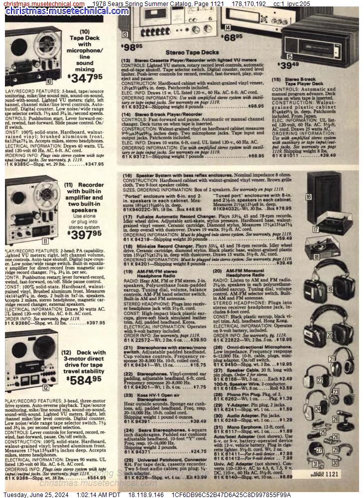 1978 Sears Spring Summer Catalog, Page 1121