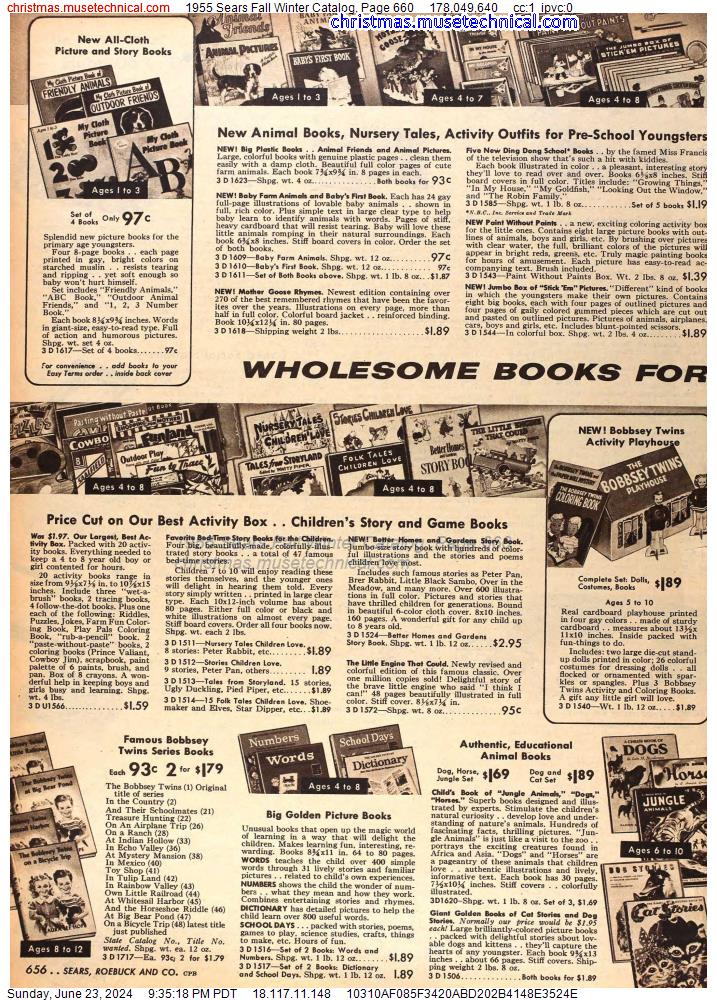 1955 Sears Fall Winter Catalog, Page 660