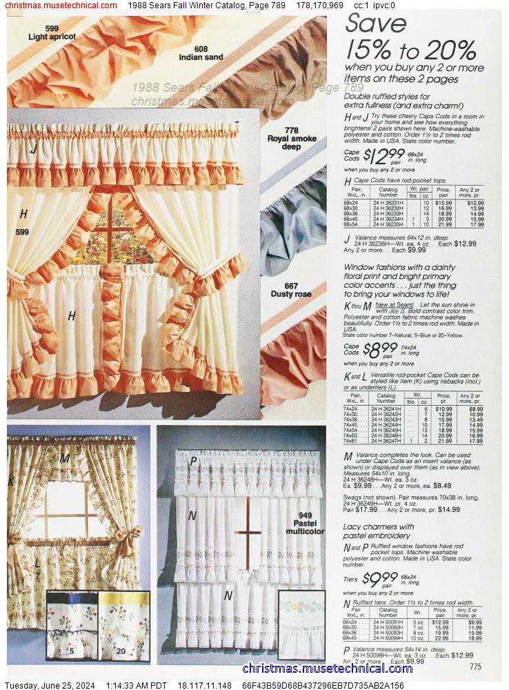 1988 Sears Fall Winter Catalog, Page 789