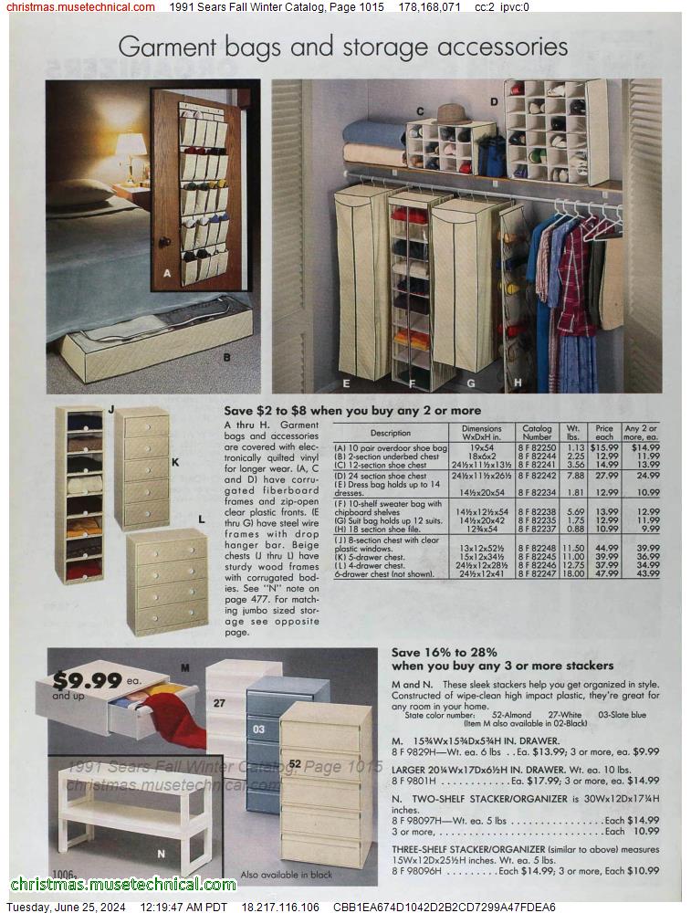 1991 Sears Fall Winter Catalog, Page 1015