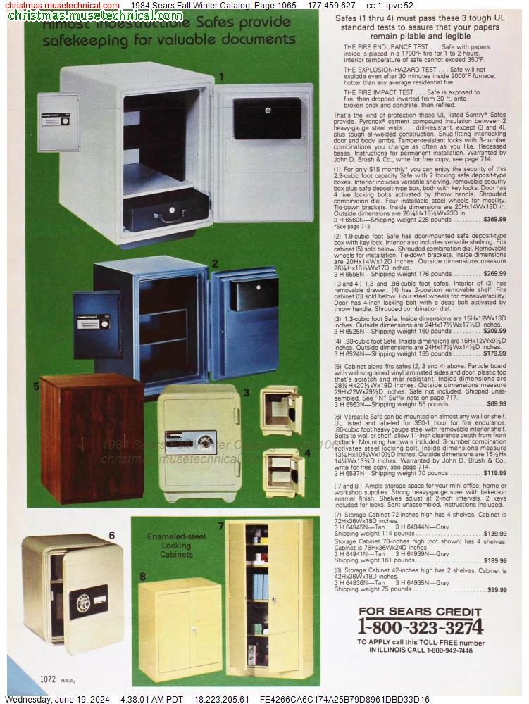 1984 Sears Fall Winter Catalog, Page 1065