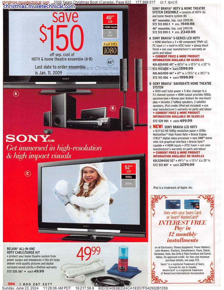 2008 Sears Christmas Book (Canada), Page 622