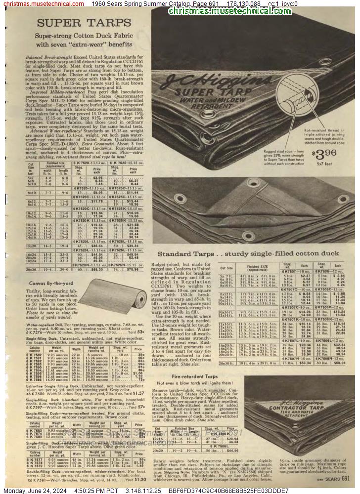 1960 Sears Spring Summer Catalog, Page 691