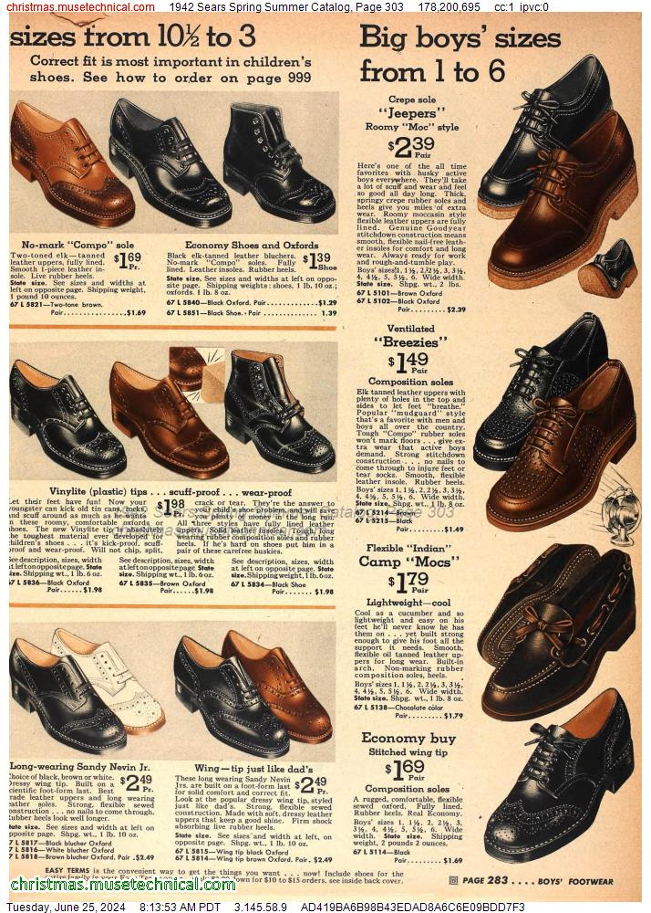 1942 Sears Spring Summer Catalog, Page 303