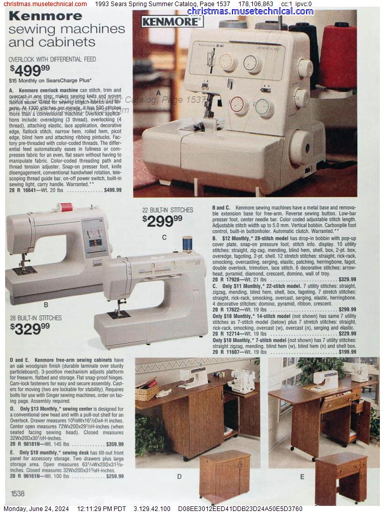 1993 Sears Spring Summer Catalog, Page 1537