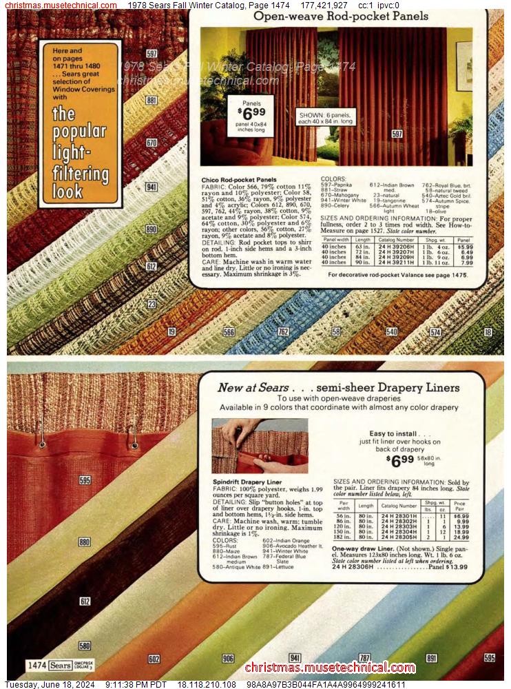 1978 Sears Fall Winter Catalog, Page 1474