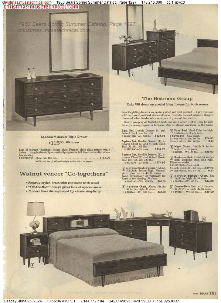 1960 Sears Spring Summer Catalog, Page 1297