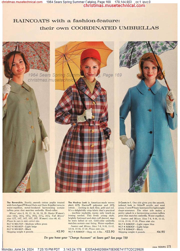 1964 Sears Spring Summer Catalog, Page 169